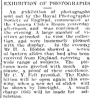 Papers Past | Newspapers | Nelson Evening Mail | 30 October 1906 | NELSON  CAMERA CLUB.