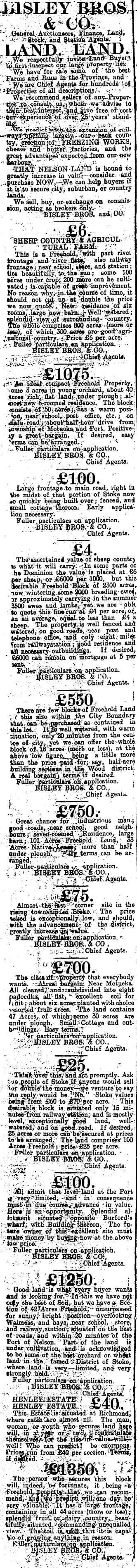 Papers Past Newspapers Nelson Evening Mail 27 August 1908 Page 4 Advertisements Column 1