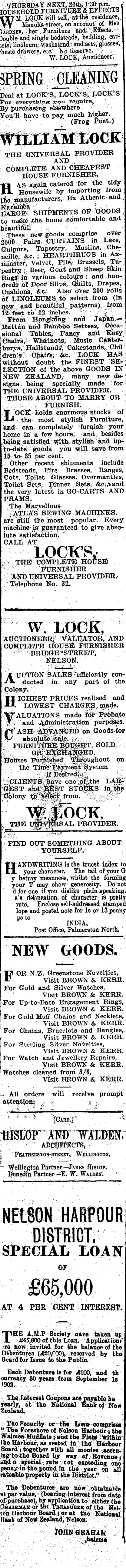 Papers Past Newspapers Nelson Evening Mail 21 November 1903 Page 4 Advertisements Column 4