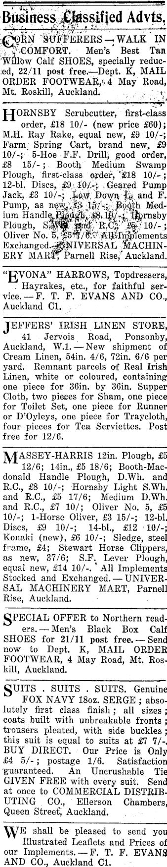 Papers Past Newspapers Northland Age 19 October 1934 Page 6 Advertisements Column 4