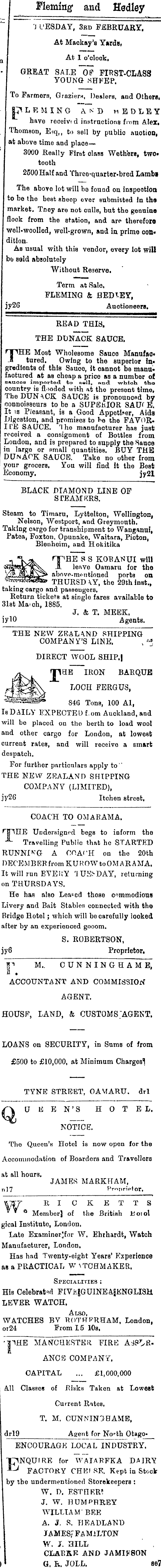 Papers Past Newspapers North Otago Times 26 January 15 Page 3 Advertisements Column 7