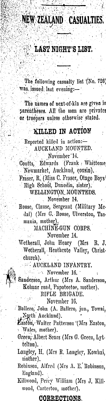 Papers Past Newspapers North Otago Times 27 November 1917