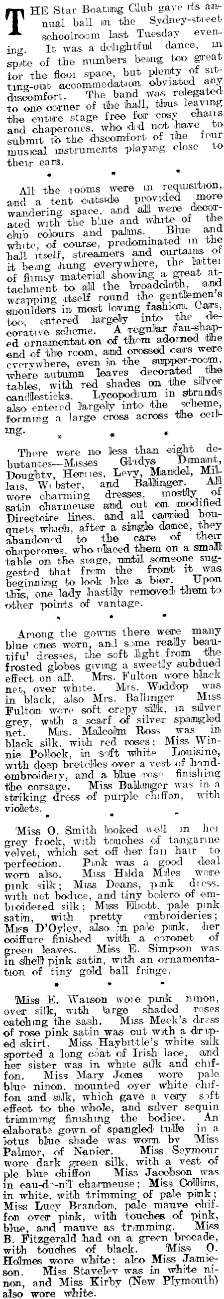 Papers Past Newspapers Free Lance 3 July 1909 Social Gossip Social Gossip