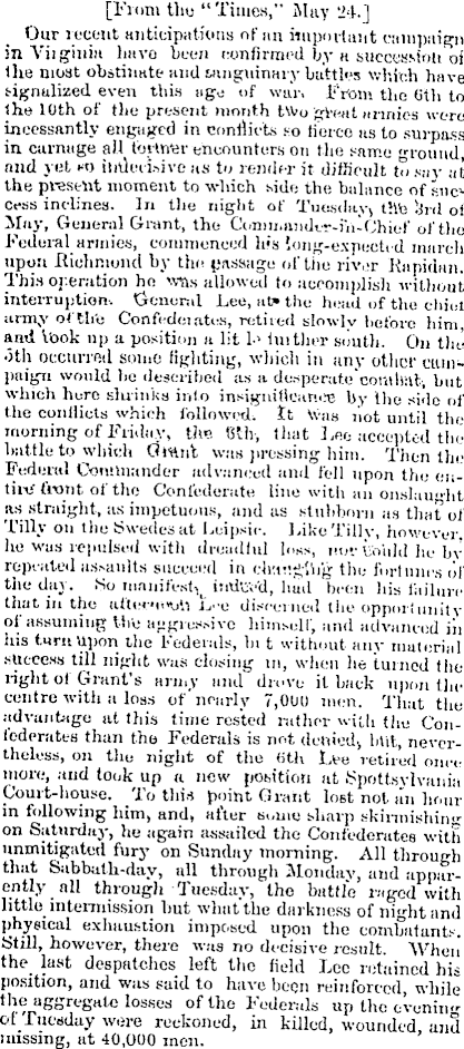 Papers Past | Newspapers | New Zealand Herald | 30 July 1864 | AMERICA.