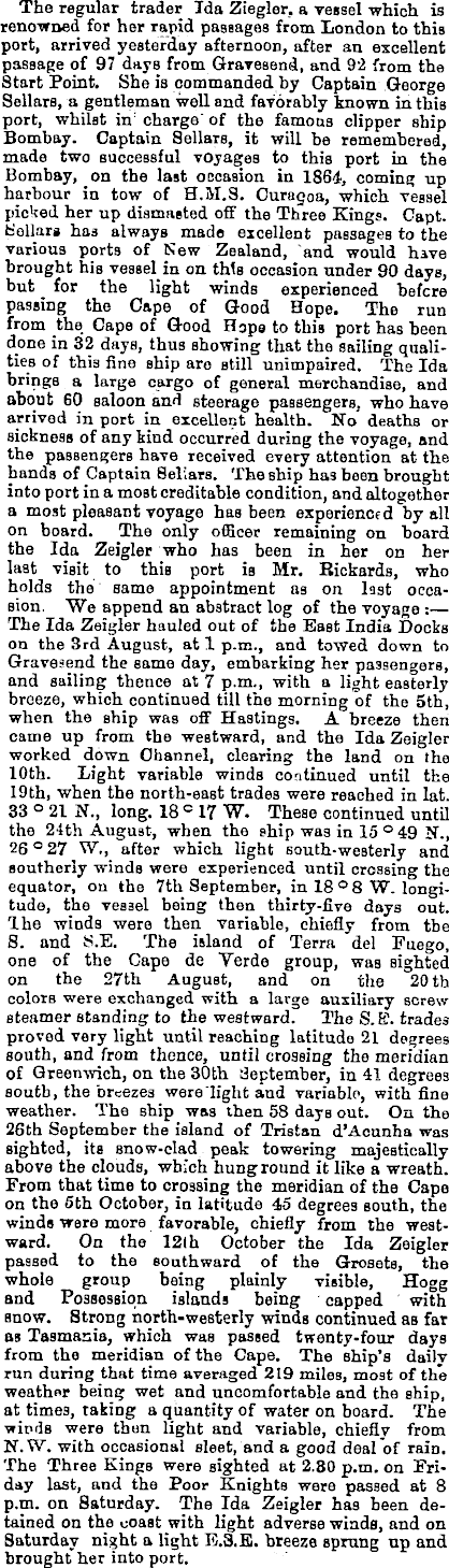 Papers Past Newspapers New Zealand Herald 9 November 1868