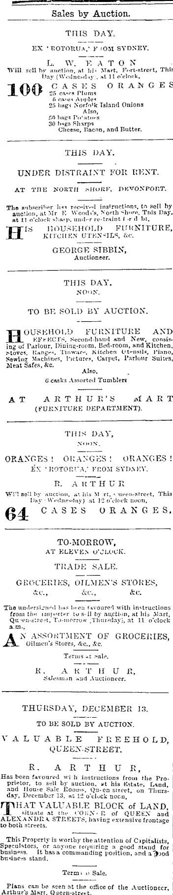 Papers Past Newspapers New Zealand Herald 5 December 1877 Page 4 Advertisements Column 1