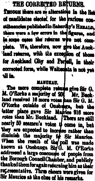 Papers Past | Newspapers | New Zealand Herald | 7 December 1896 | GENERAL  ELECTIONS.