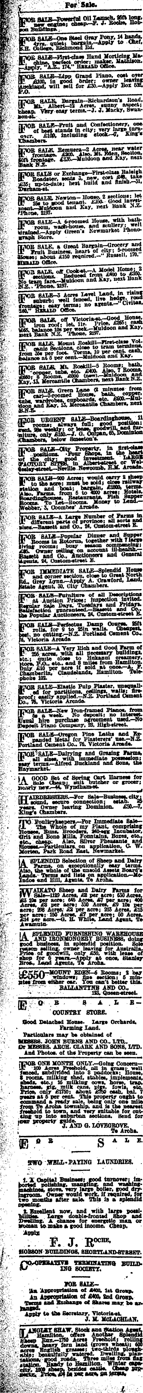 Papers Past Newspapers New Zealand Herald 5 February 1908 Page 4 Advertisements Column 1