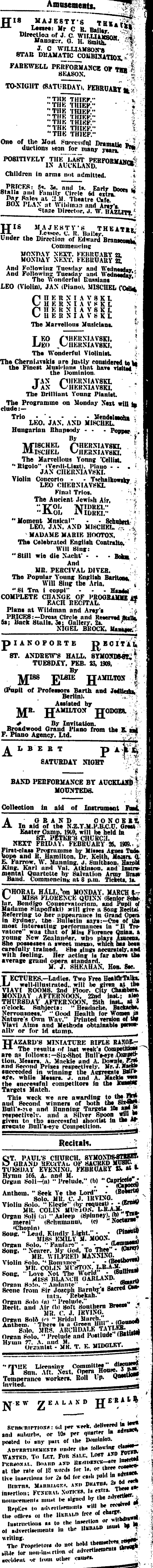 Papers Past Newspapers New Zealand Herald February 1909 Page 10 Advertisements Column 8