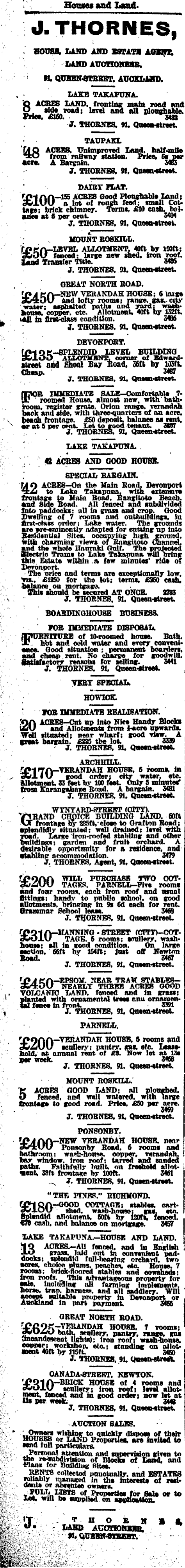 Papers Past Newspapers New Zealand Herald 6 October 1900 Page 2 Advertisements Column 1