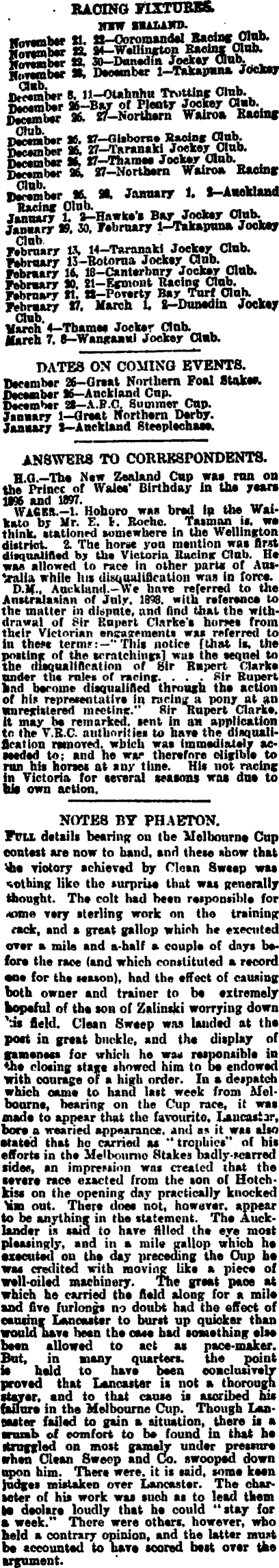 Papers Past | Newspapers | New Zealand Herald | 17 November 1900