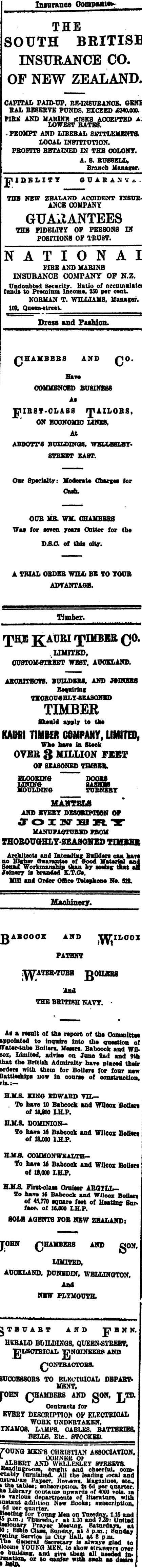 Papers Past Newspapers New Zealand Herald May 1903 Page 2 Advertisements Column 7