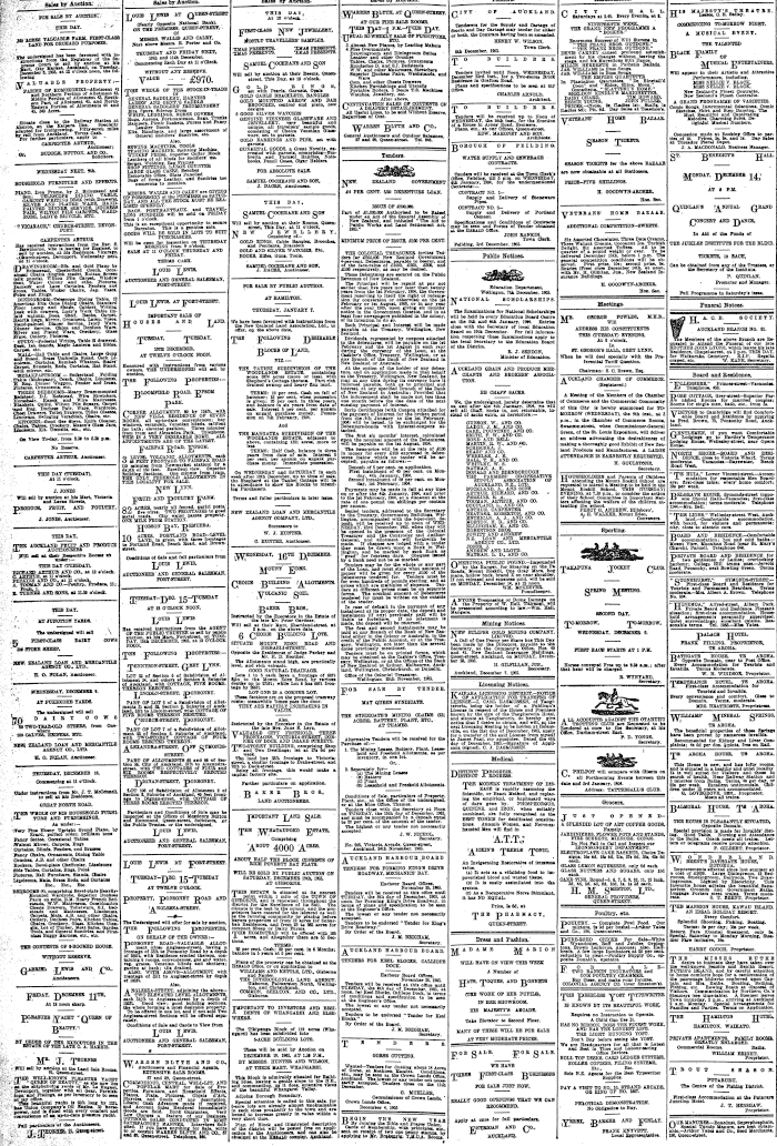 Papers Past Newspapers New Zealand Herald 8 December 1903 Page 8 Advertisements Column 1