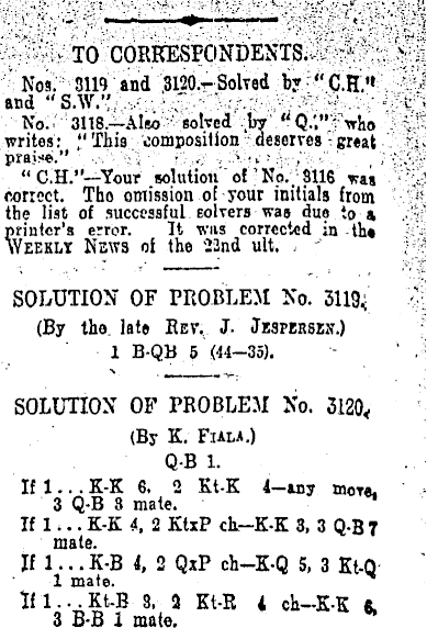 Papers Past Newspapers New Zealand Herald 1 May 1915 Chess