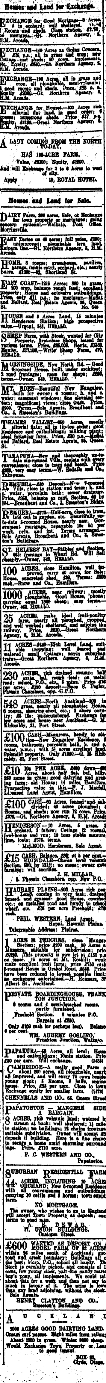 Papers Past Newspapers New Zealand Herald 6 May 1915 Page 2 Advertisements Column 6