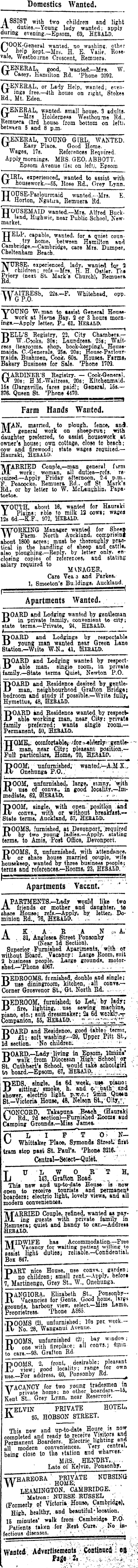 Papers Past Newspapers New Zealand Herald 26 May 1915 Page 1 Advertisements Column 8