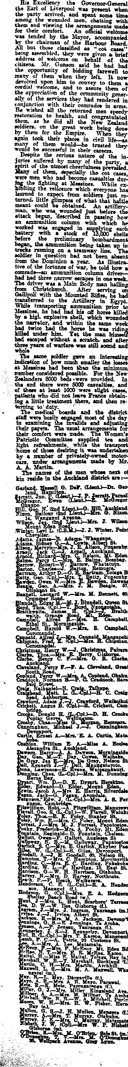 Papers Past Newspapers New Zealand Herald 23 August 1917 Soldiers Return Home