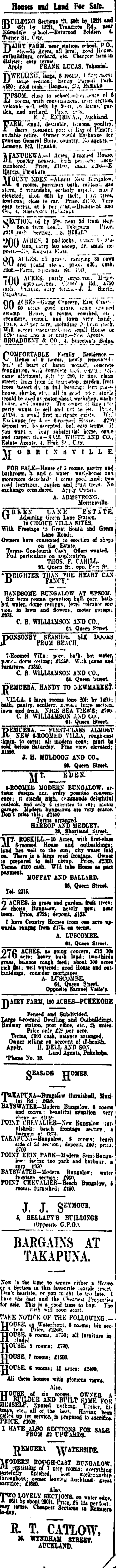 Papers Past Newspapers New Zealand Herald 7 August 1918 Page 2 Advertisements Column 7