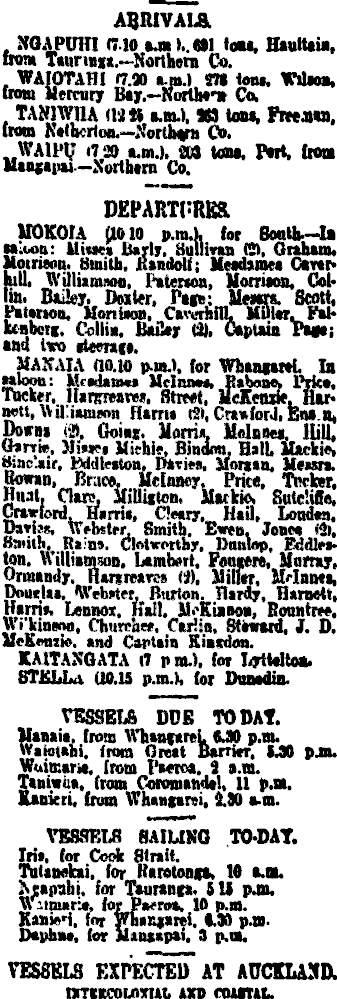 Papers Past, Newspapers, New Zealand Herald, 12 June 1919