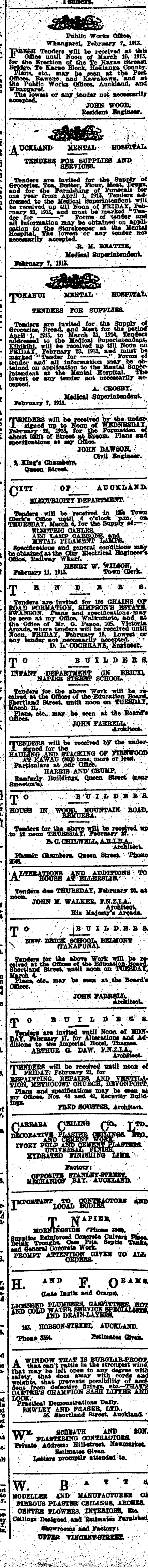 Papers Past Newspapers New Zealand Herald 12 February 1913 Page 4 Advertisements Column 5