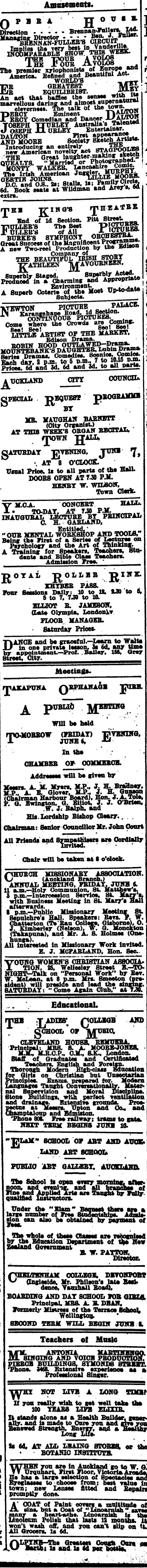 Papers Past | Newspapers | New Zealand Herald | 5 June 1913 | Page 14  Advertisements Column 7