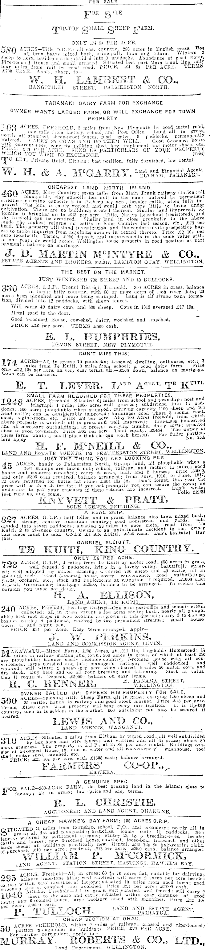 Papers Past Newspapers New Zealand Times 10 November 1917 Page 12 Advertisements Column 6