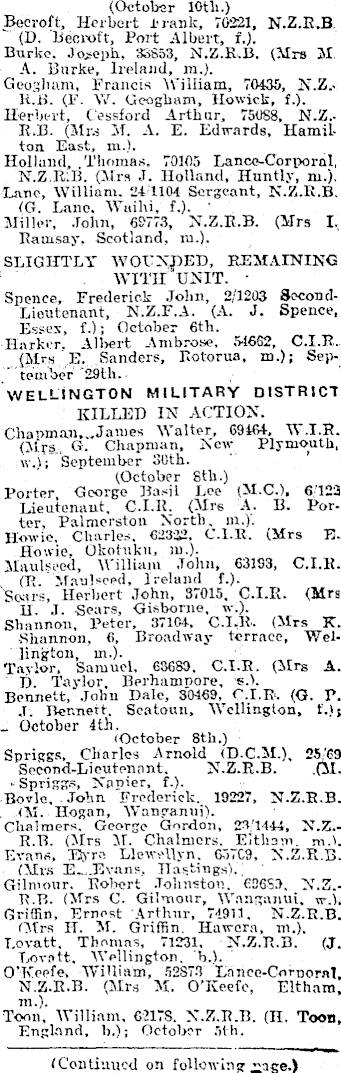 Papers Past Newspapers New Zealand Times 22 October 1918