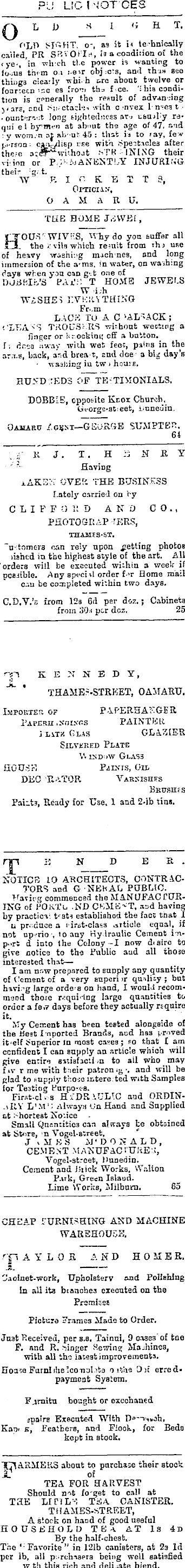Papers Past Newspapers Oamaru Mail 30 May 17 Page 4 Advertisements Column 2