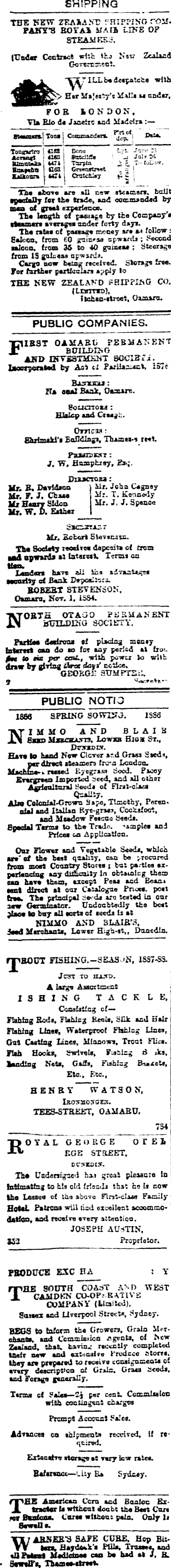 Papers Past Newspapers Oamaru Mail June 18 Page 1 Advertisements Column 1