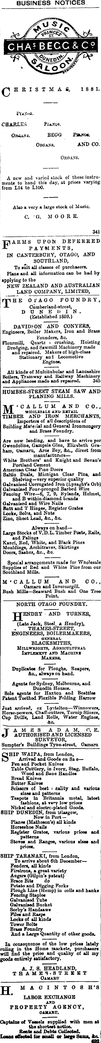 Papers Past Newspapers Oamaru Mail 13 February 18 Page 4 Advertisements Column 3