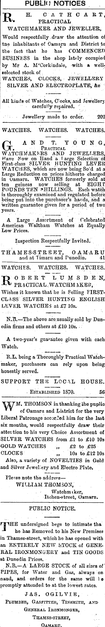 Papers Past Newspapers Oamaru Mail 19 October 18 Page 3 Advertisements Column 4