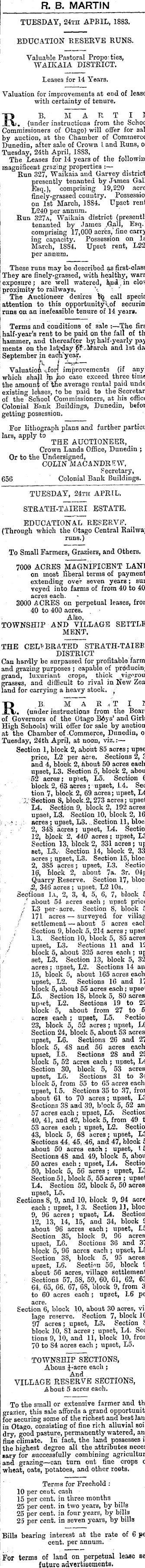 Papers Past Newspapers Oamaru Mail 6 April 18 Page 3 Advertisements Column 6