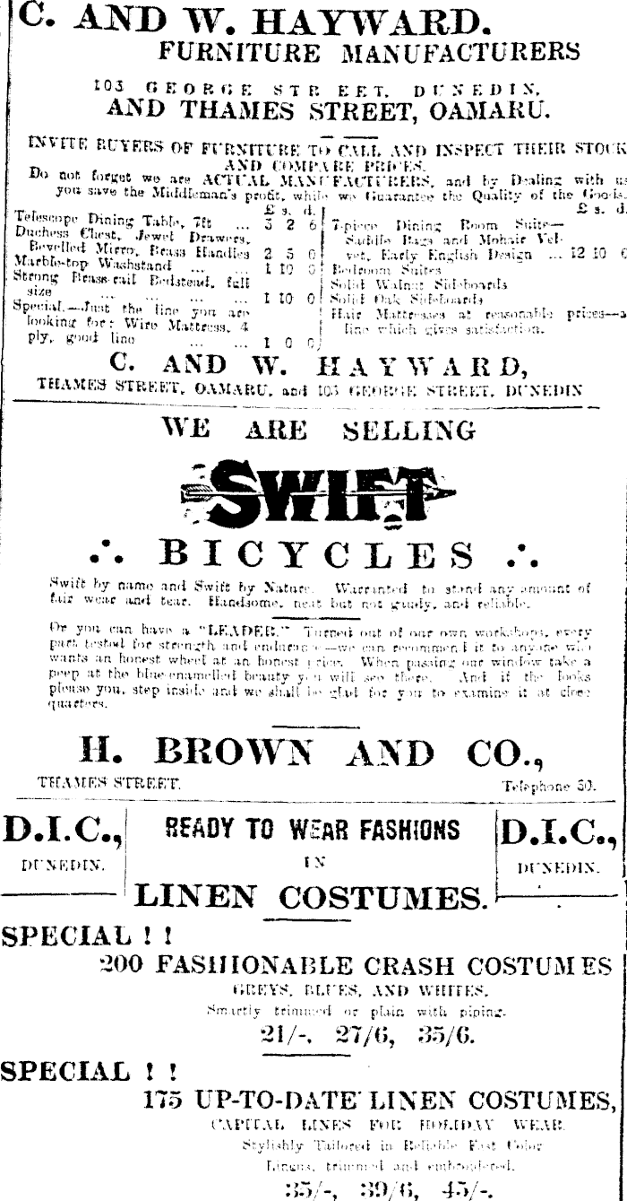 Papers Past Newspapers Oamaru Mail 28 October 1905 Page 1 Advertisements Column 2