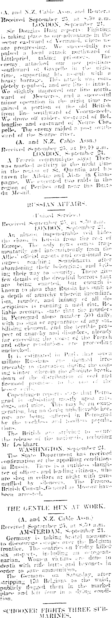 Papers Past Newspapers Oamaru Mail 25 September 1918 West Front