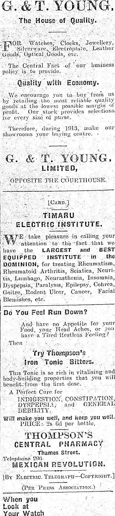 Papers Past Newspapers Oamaru Mail 22 February 1913 Page 4 Advertisements Column 3