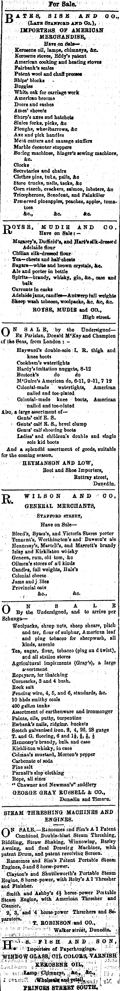 Papers Past Newspapers Otago Daily Times 2 March 1866 Page 3 Advertisements Column 5