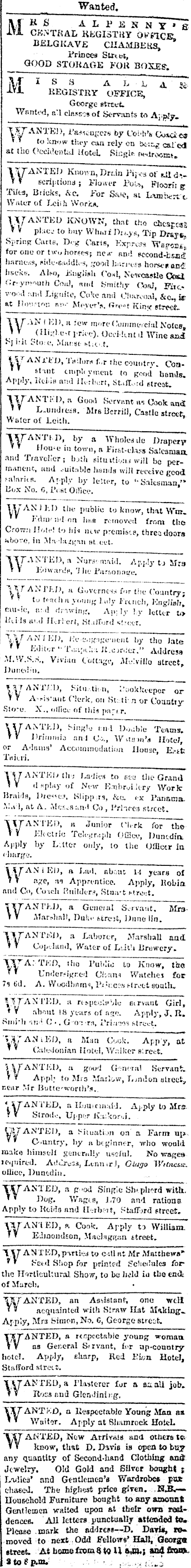 Papers Past Newspapers Otago Daily Times 21 February 1867 Page 6 Advertisements Column 7