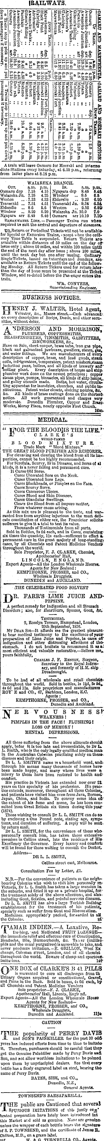 Papers Past Newspapers Otago Daily Times 16 May 1878 Page 4 Advertisements Column 8