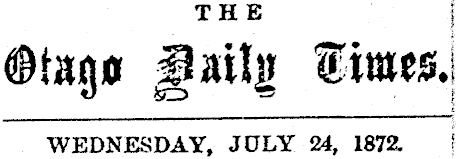 Papers Past Newspapers Otago Daily Times 24 July 1872 The J A Tep A N I Fitttesj Wednesday July 24