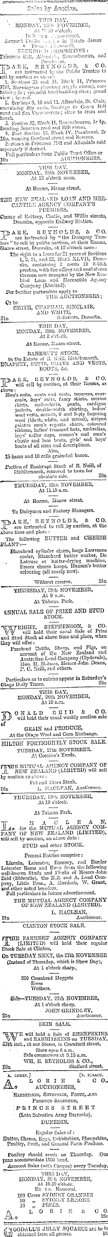 Papers Past Newspapers Otago Daily Times 26 November 14 Page 4 Advertisements Column 1