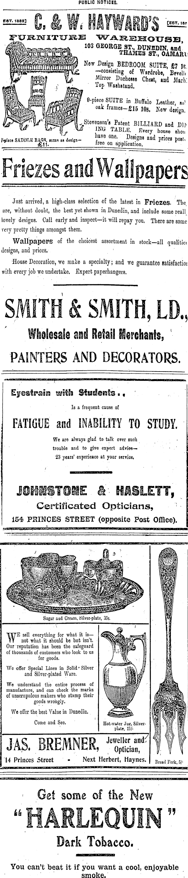 Papers Past Newspapers Otago Daily Times 10 February 1908 Page 3 Advertisements Column 3