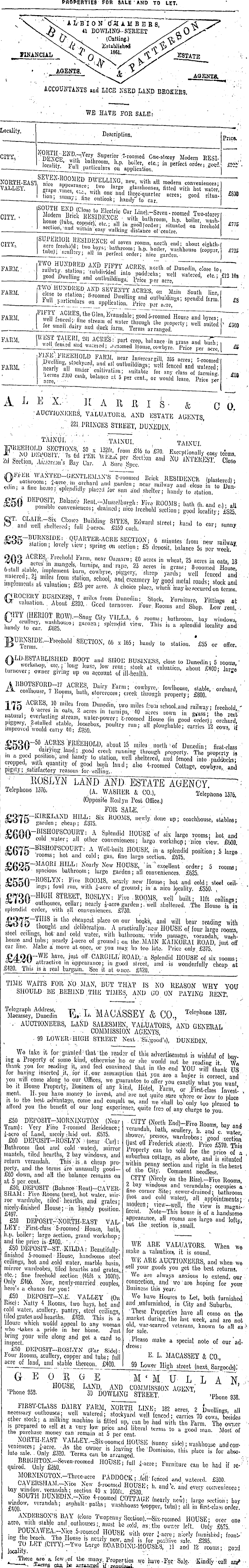 Papers Past Newspapers Otago Daily Times 22 January 1910 Page 11 Advertisements Column 4