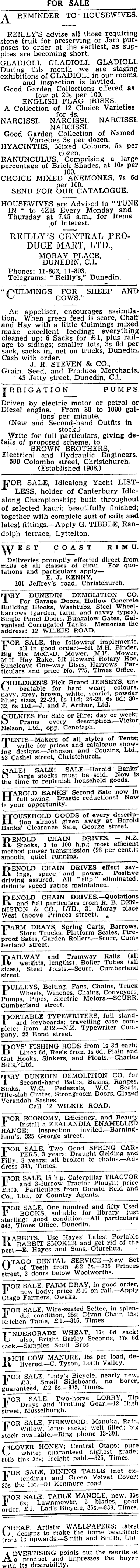 Papers Past Newspapers Otago Daily Times 24 February 1938 Page Advertisements Column 4