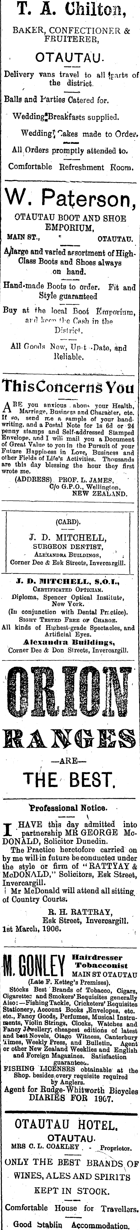 Papers Past, Newspapers, Otautau Standard and Wallace County Chronicle, 18 June 1907