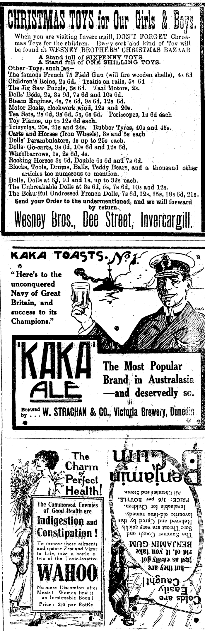 Papers Past Newspapers Otautau Standard And Wallace County Chronicle 23 January 1917 Page 3 Advertisements Column 4