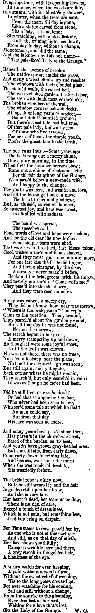 Papers Past | Newspapers | Otago Witness | 4 June 1864 | Select Poetry.