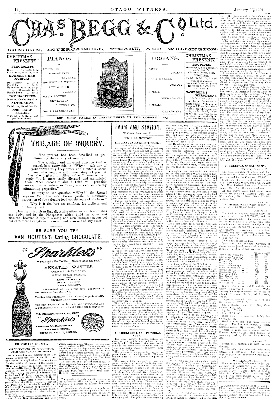 Papers Past Newspapers Otago Witness 23 January 1901 Page 14