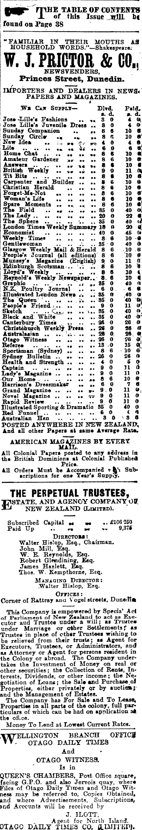 Papers Past, Newspapers, Otago Witness