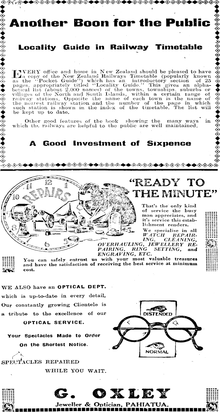 Papers Past Newspapers Pahiatua Herald 15 July 1935 Page 3 Advertisements Column 1