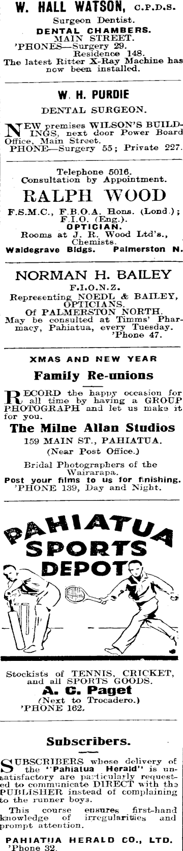 Papers Past Newspapers Pahiatua Herald 17 January 1936 Page 4 Advertisements Column 2